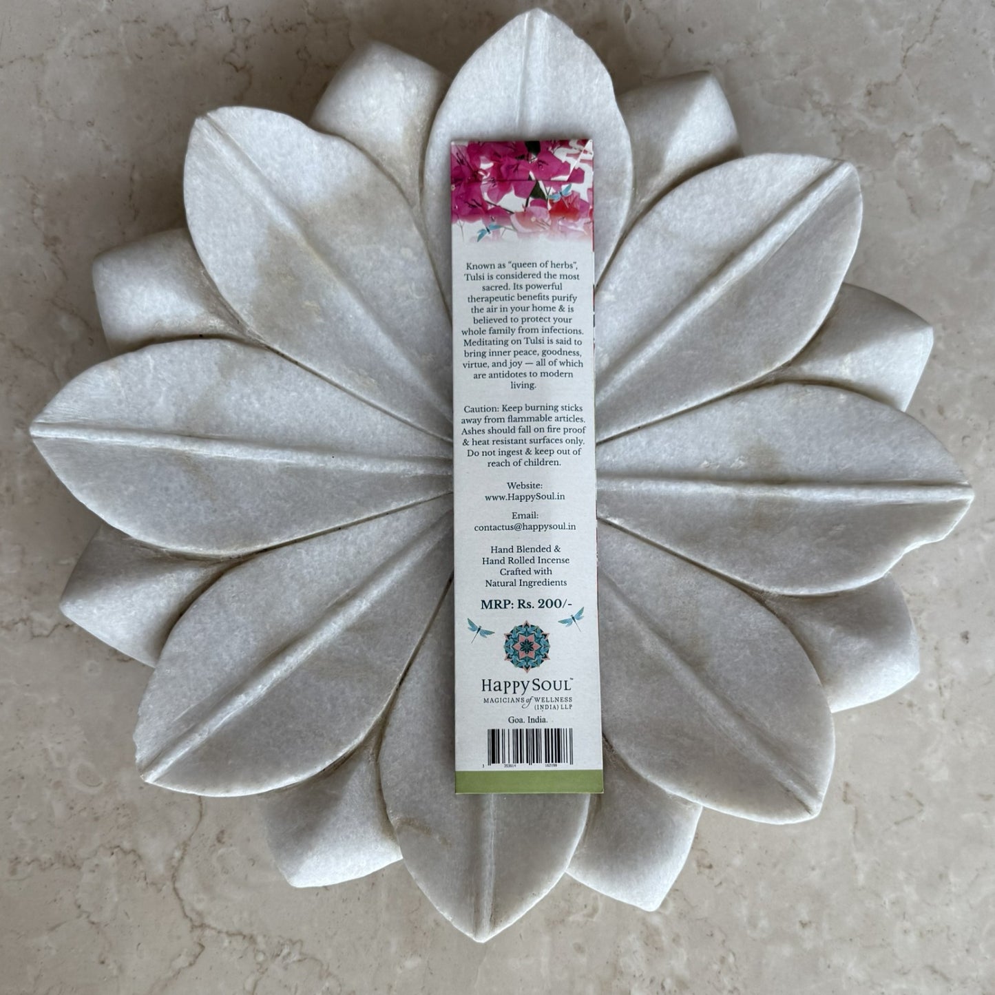 Happy Soul Tulsi  Incense Stick: Detox, Purify, Calm, Inner Peace