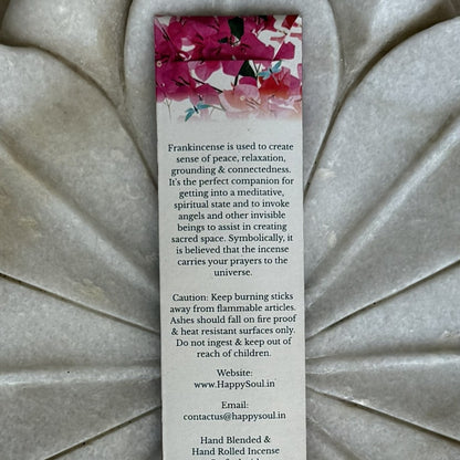 Happy Soul Frankincense Incense Stick : Peace, Inner strength, Prayer