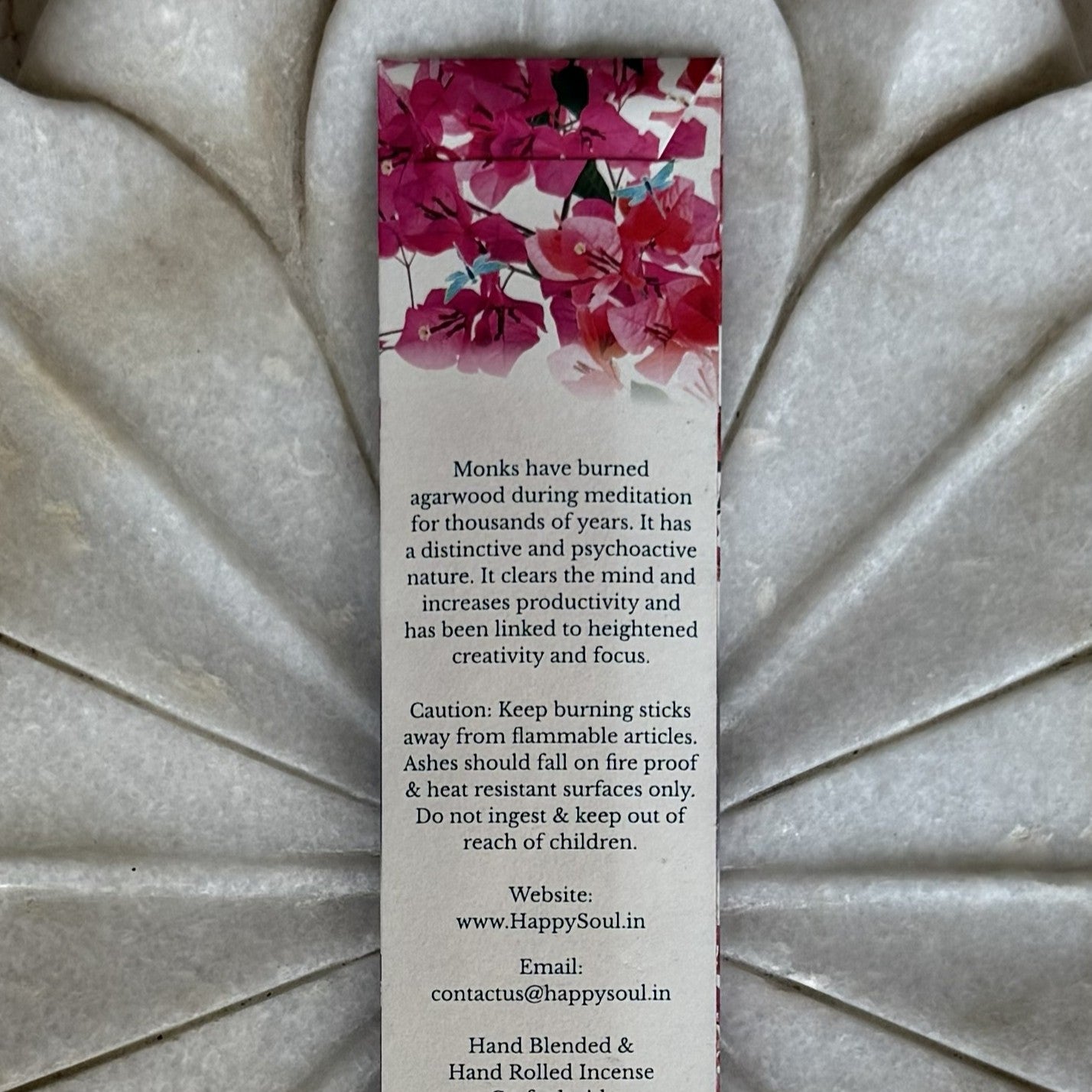 Happy Soul Agar Wood Incense Stick : Enlightenment, Clarity, Grounding, Ethereal