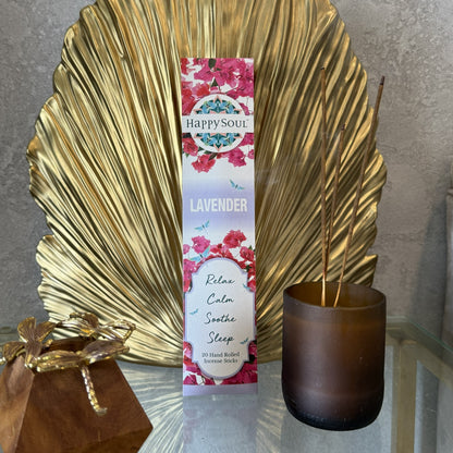 Happy Soul Lavender Incense Stick : Relax, Calm, Soothe, Sleep