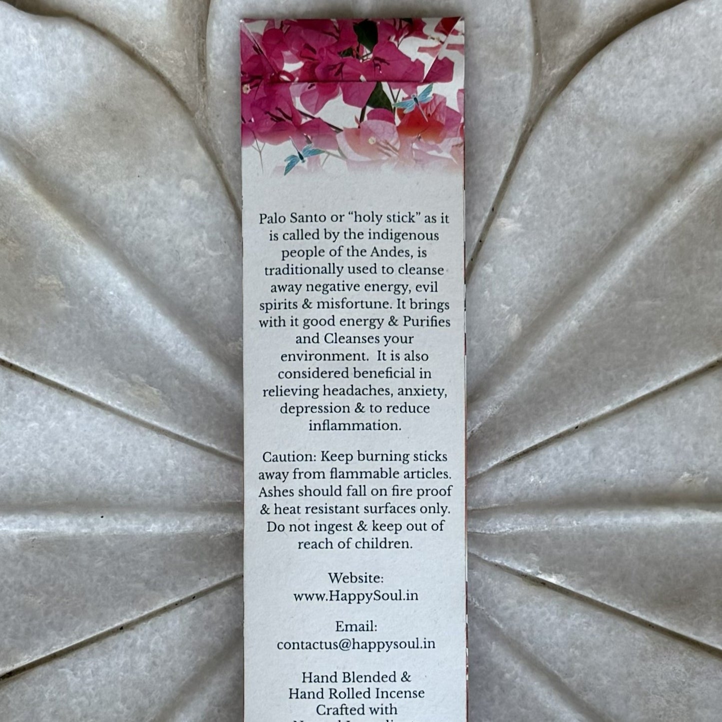 Happy Soul Palo Santo Incense Stick: Purify, Cleanse, Calm, Protect