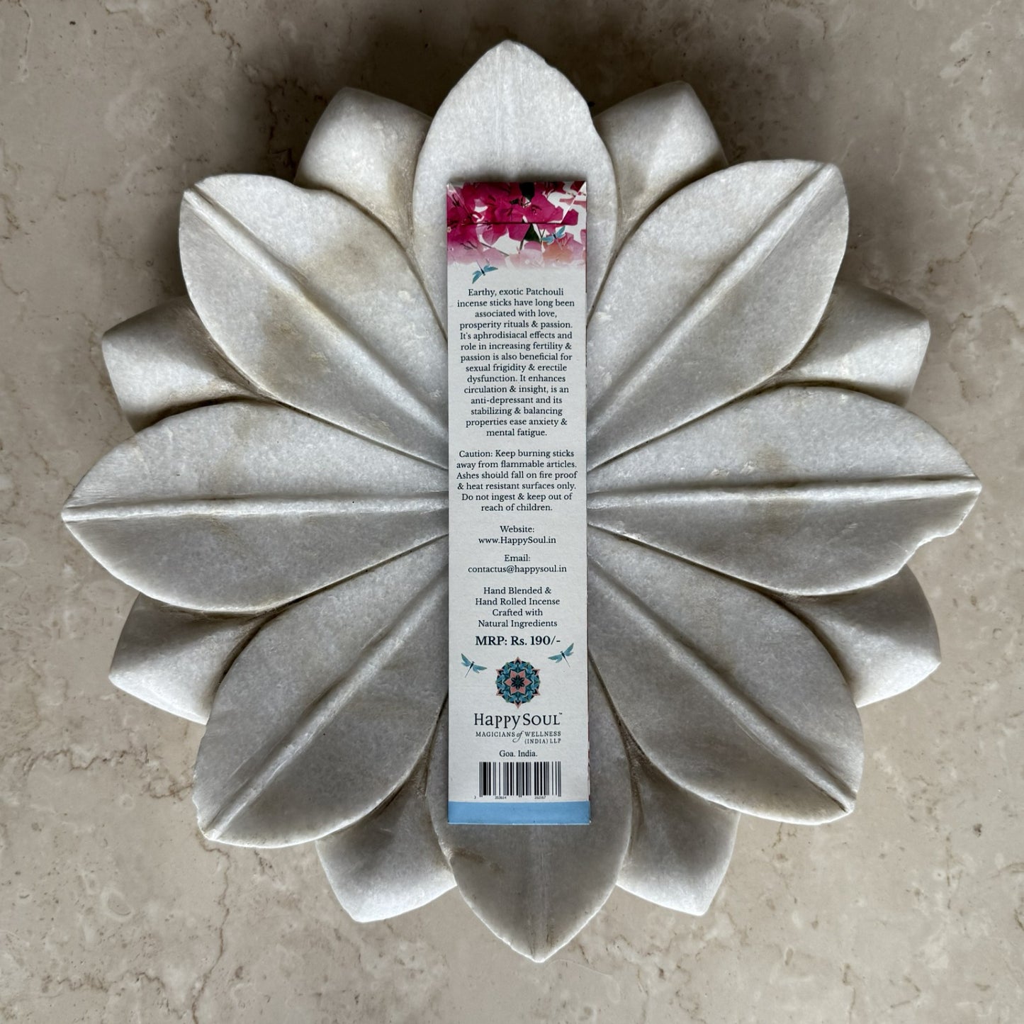 Happy Soul Patchouli  Incense Stick: Wealth, Passion, Fertility, Insight