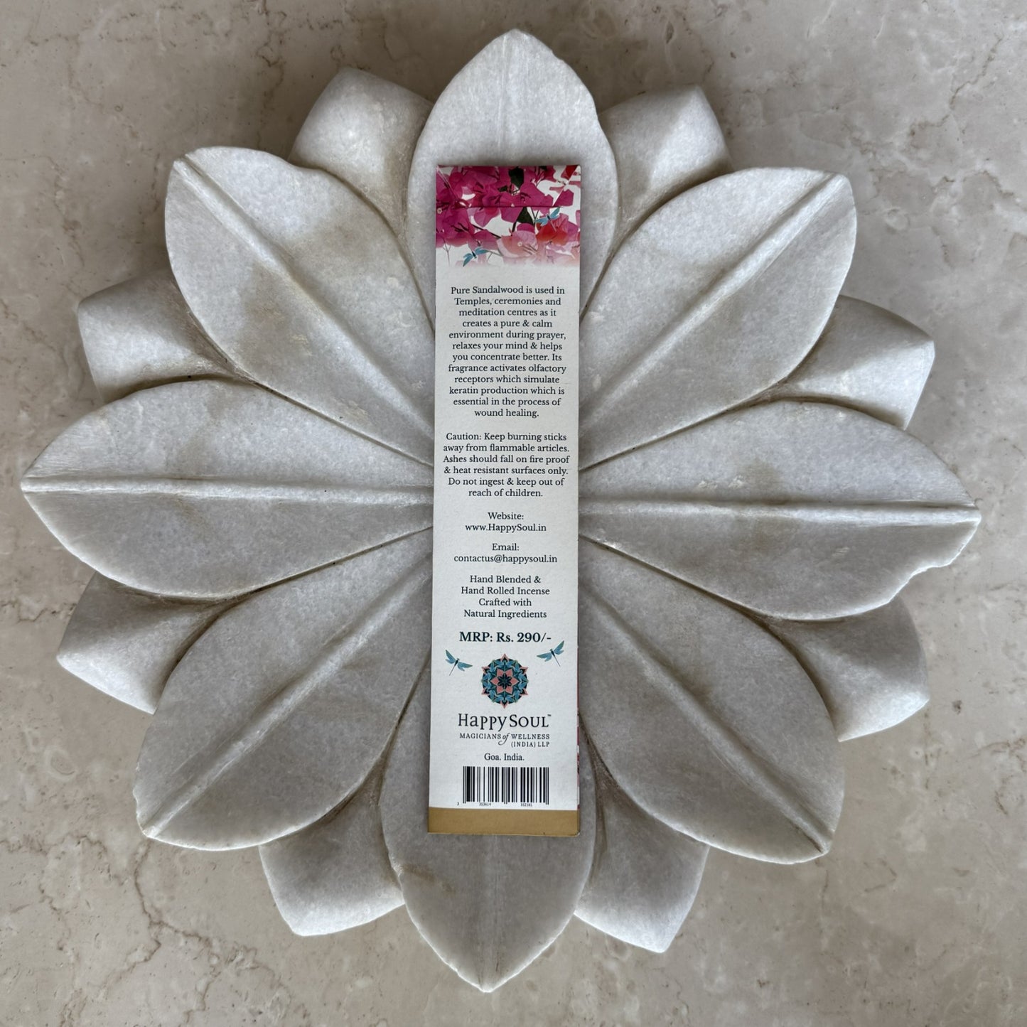 Happy Soul Pure Sandalwood  Incense Stick: Purify, Meditate, Heal, Prayer