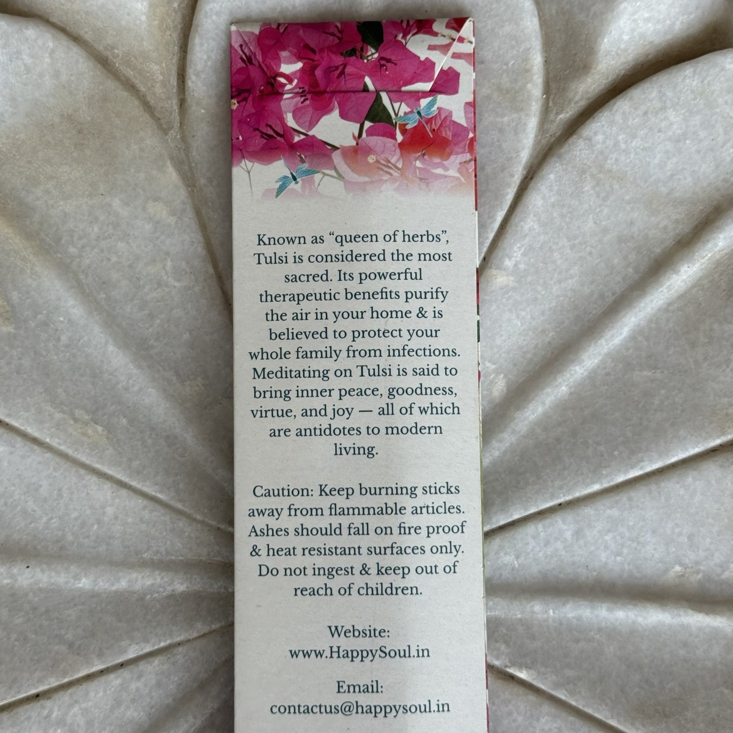 Happy Soul Tulsi  Incense Stick: Detox, Purify, Calm, Inner Peace